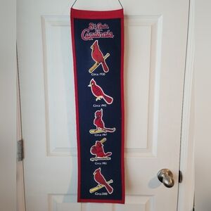 St. Louis Cardinals MLB Winning Streak Sports Wool Blend Cardinal Logo Banner